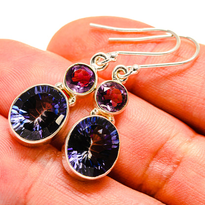 Blue Mystic Topaz Earrings handcrafted by Ana Silver Co - EARR414010