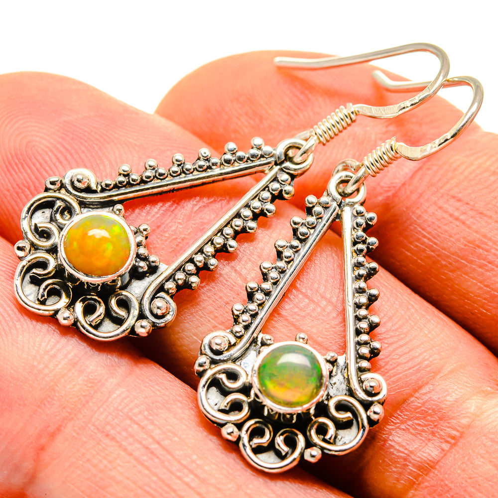 Ethiopian Opal Earrings handcrafted by Ana Silver Co - EARR414020