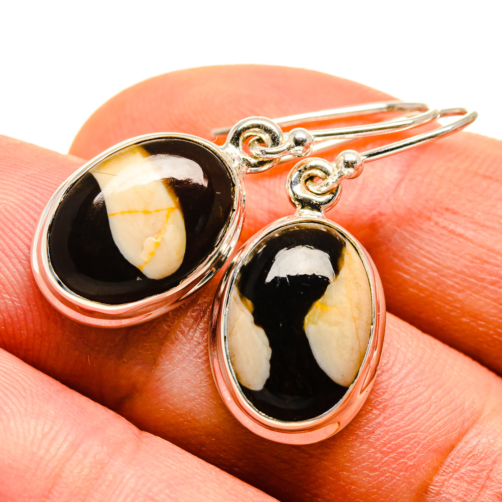 Peanut Wood Jasper Earrings handcrafted by Ana Silver Co - EARR414034