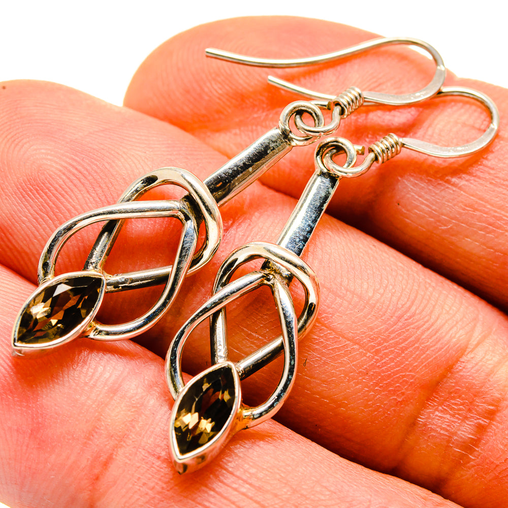 Smoky Quartz Earrings handcrafted by Ana Silver Co - EARR414040