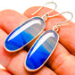 Blue Botswana Agate Earrings handcrafted by Ana Silver Co - EARR414043