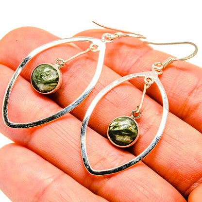 Seraphinite Earrings handcrafted by Ana Silver Co - EARR414044