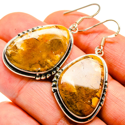 Plume Agate Earrings handcrafted by Ana Silver Co - EARR414045