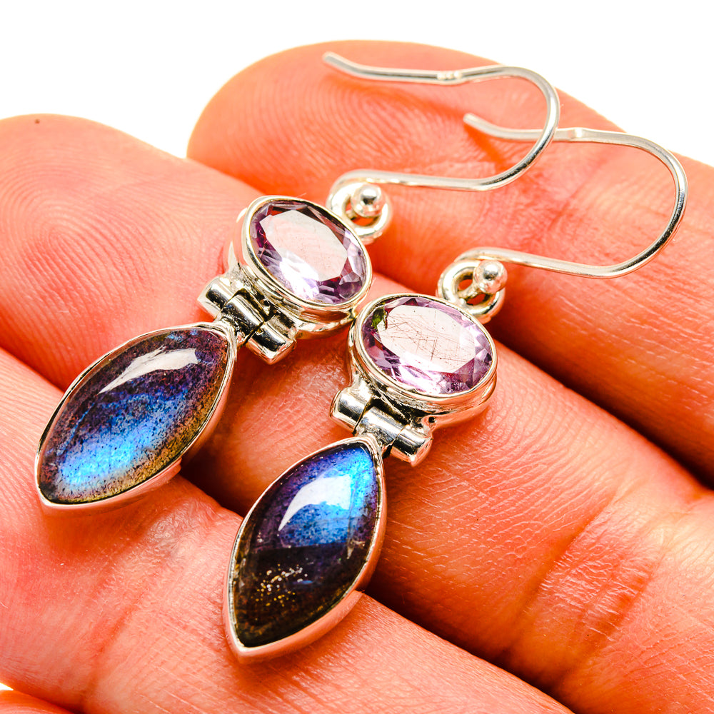Labradorite Earrings handcrafted by Ana Silver Co - EARR414048