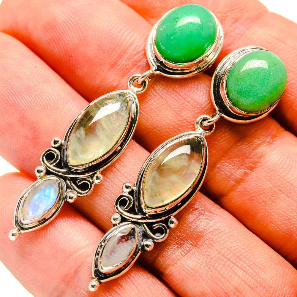 Prehnite Earrings handcrafted by Ana Silver Co - EARR414059
