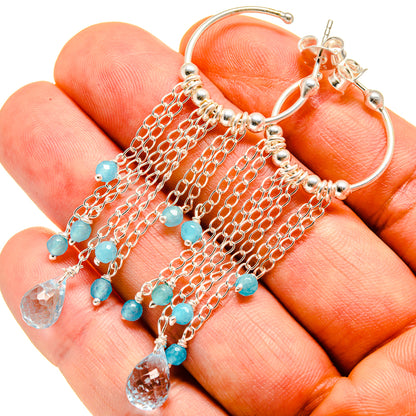 Blue Topaz Earrings handcrafted by Ana Silver Co - EARR414064