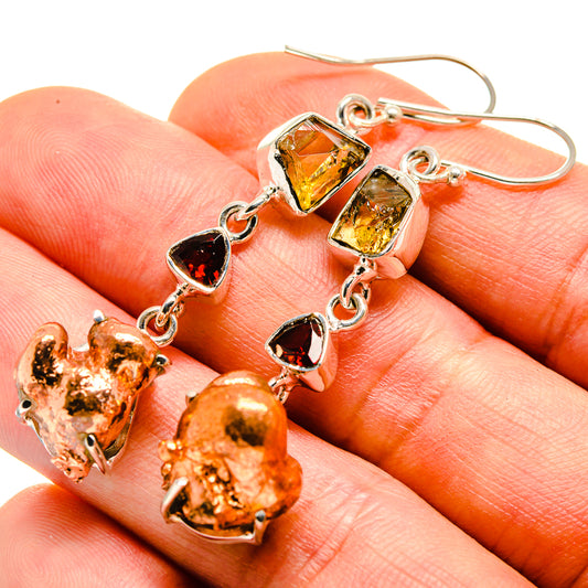 Copper Blister Earrings handcrafted by Ana Silver Co - EARR414065
