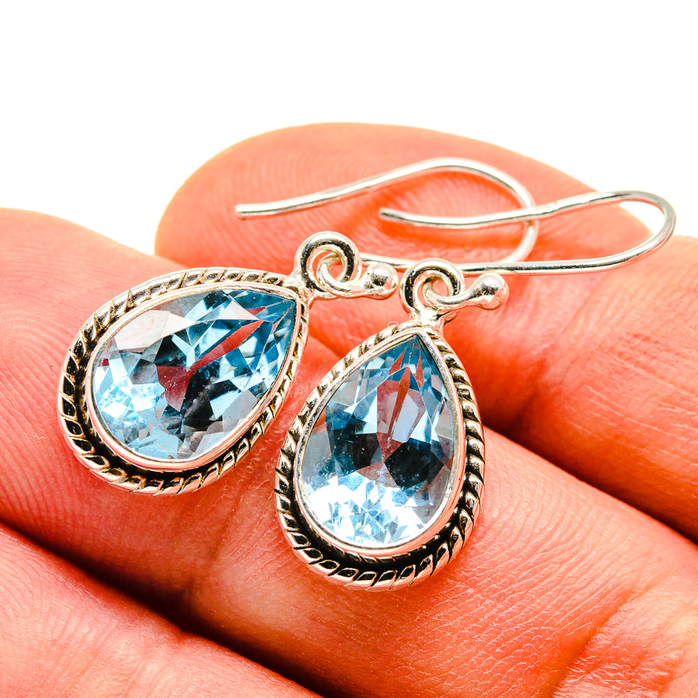 Blue Topaz Earrings handcrafted by Ana Silver Co - EARR414066
