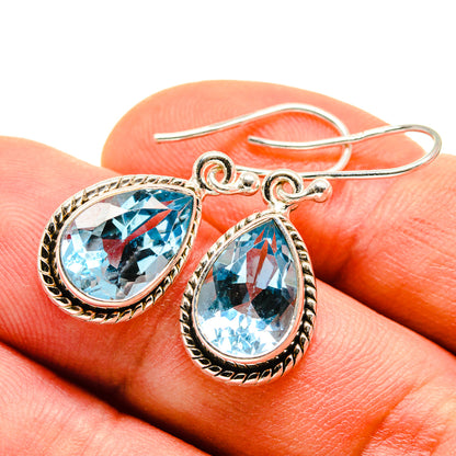Blue Topaz Earrings handcrafted by Ana Silver Co - EARR414066