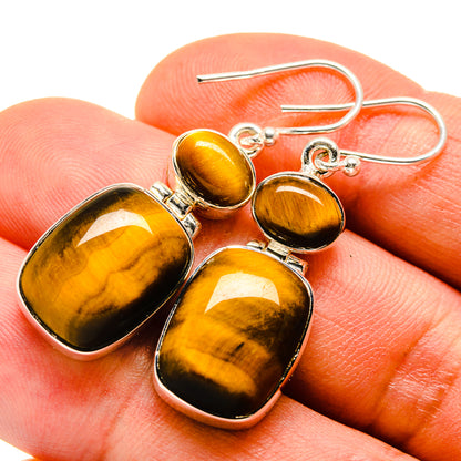 Tiger Eye Earrings handcrafted by Ana Silver Co - EARR414084