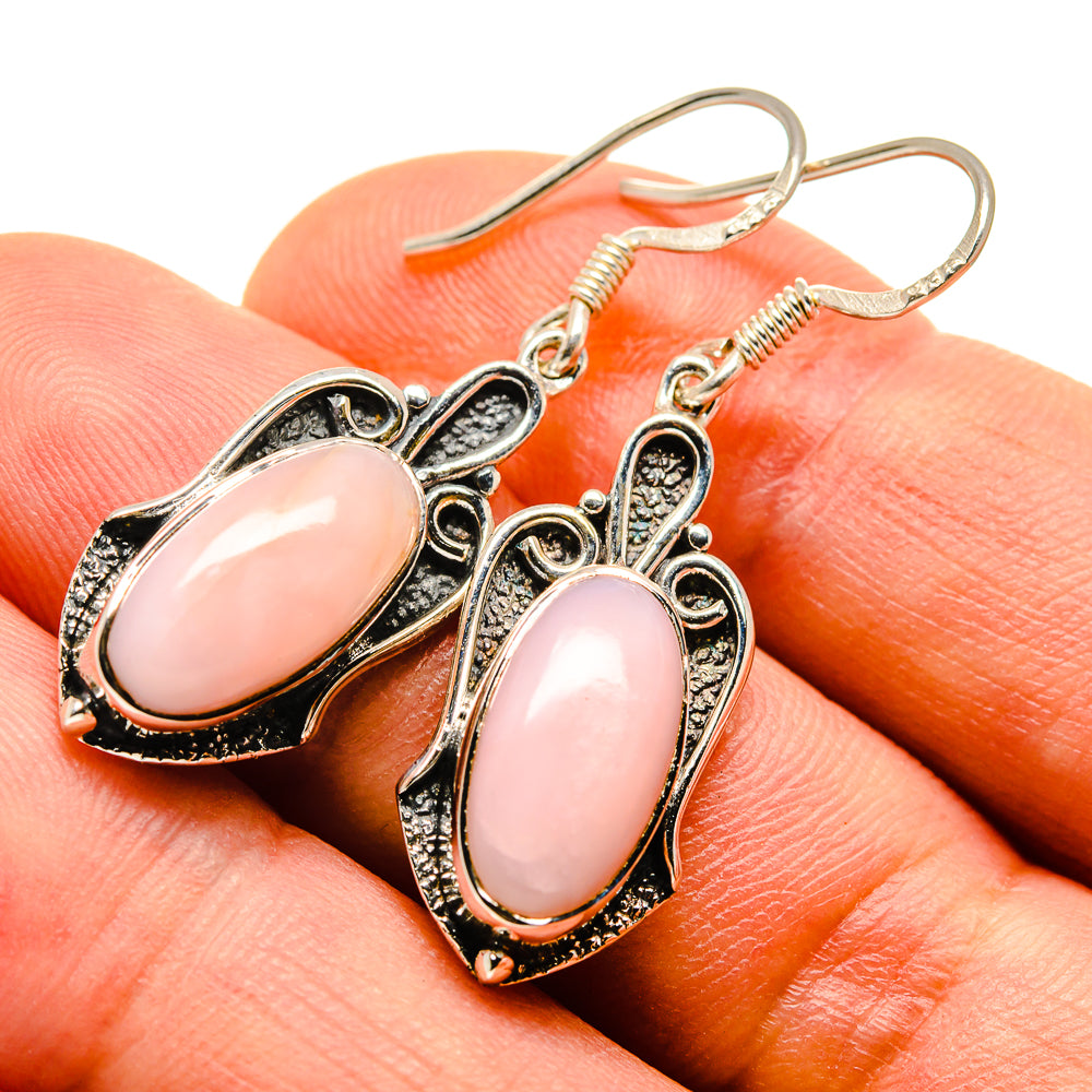 Pink Opal Earrings handcrafted by Ana Silver Co - EARR414091