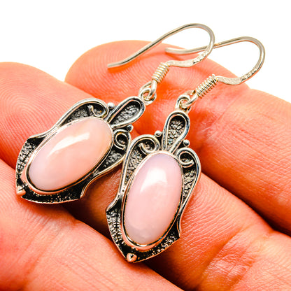Pink Opal Earrings handcrafted by Ana Silver Co - EARR414091