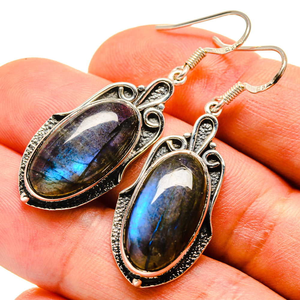 Labradorite Earrings handcrafted by Ana Silver Co - EARR414094