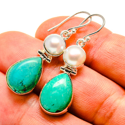 Arizona Turquoise Earrings handcrafted by Ana Silver Co - EARR414102