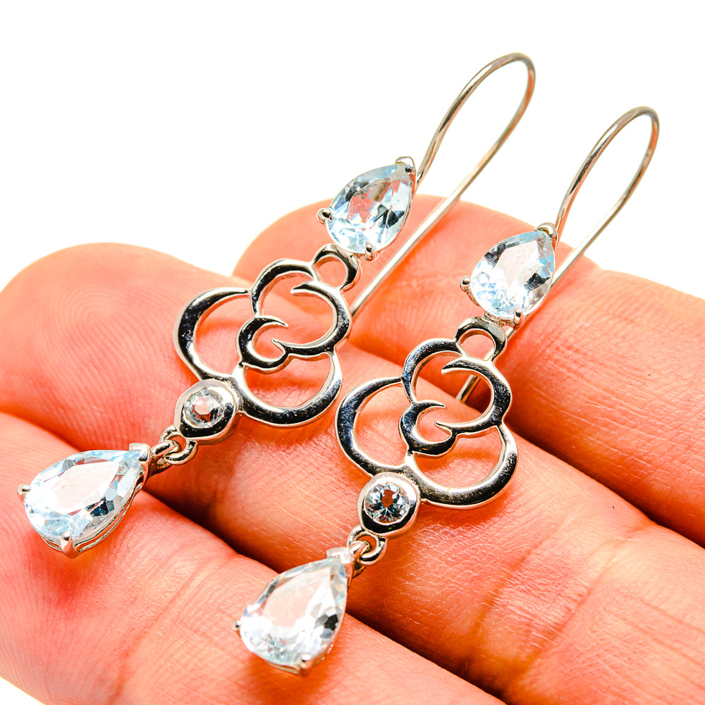 Blue Topaz Earrings handcrafted by Ana Silver Co - EARR414107