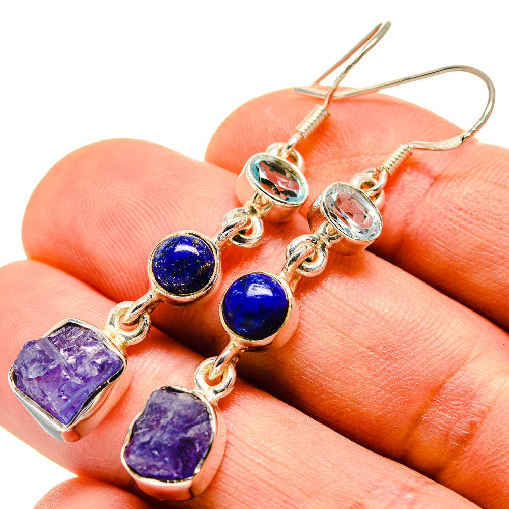 Tanzanite Earrings handcrafted by Ana Silver Co - EARR414108