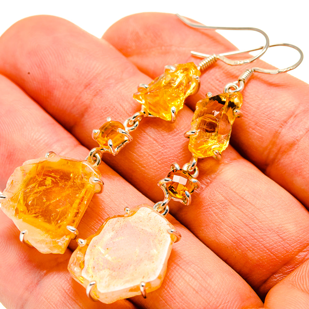 Citrine Earrings handcrafted by Ana Silver Co - EARR414118