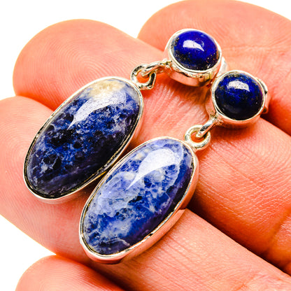 Sodalite Earrings handcrafted by Ana Silver Co - EARR414120