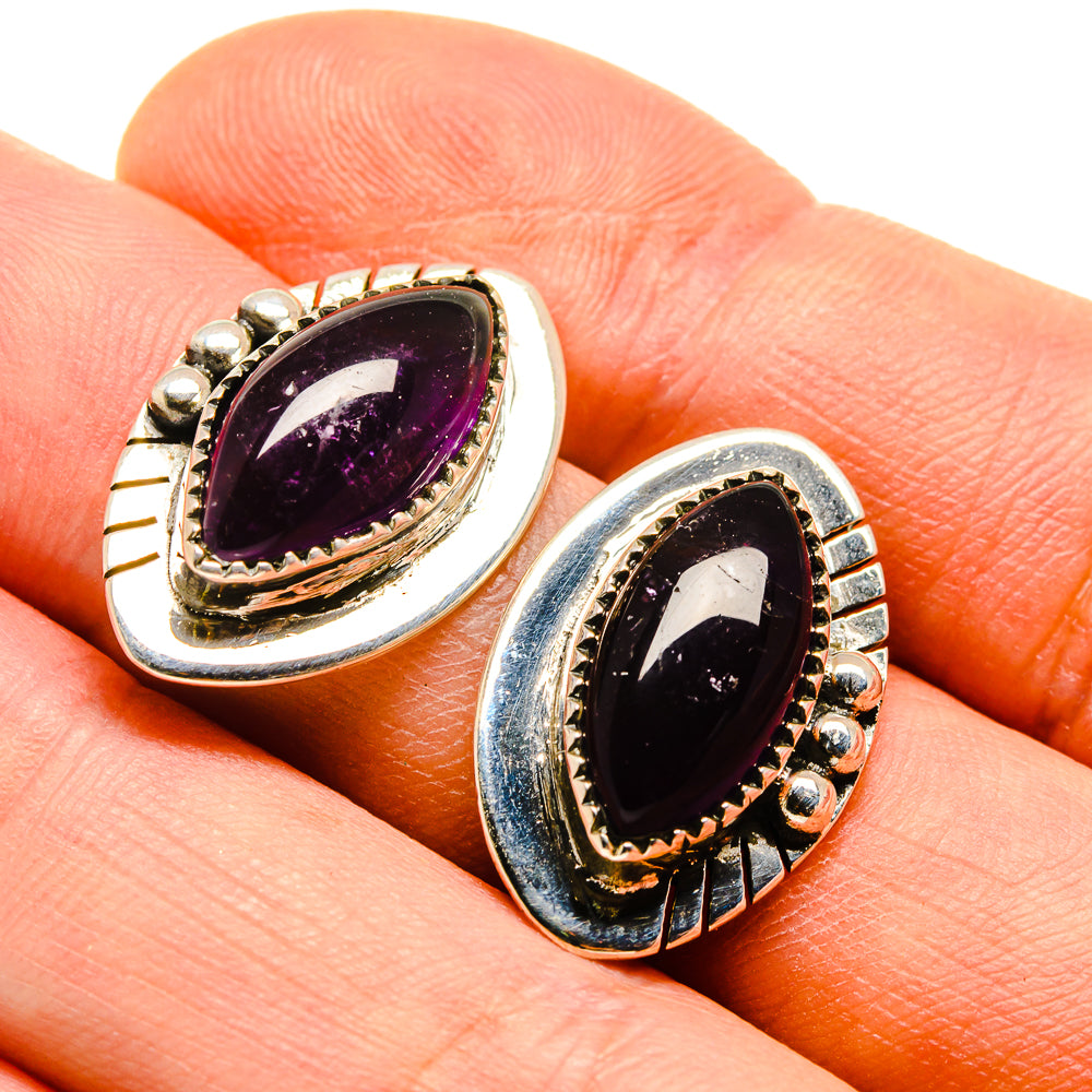Amethyst Earrings handcrafted by Ana Silver Co - EARR414132