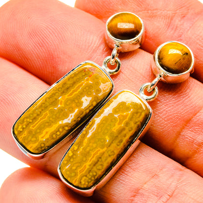 Ocean Jasper Earrings handcrafted by Ana Silver Co - EARR414133