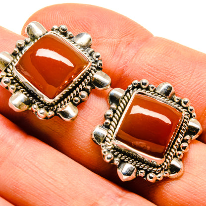 Carnelian Earrings handcrafted by Ana Silver Co - EARR414138