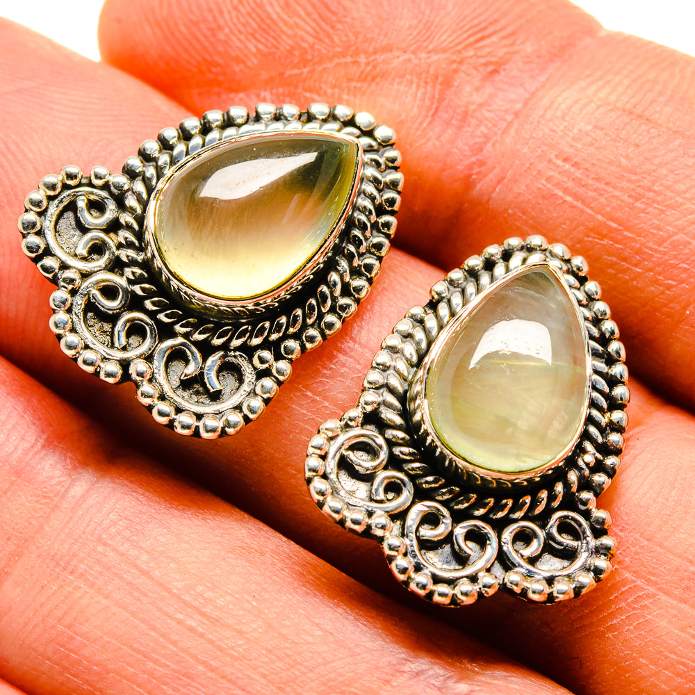 Prehnite Earrings handcrafted by Ana Silver Co - EARR414139