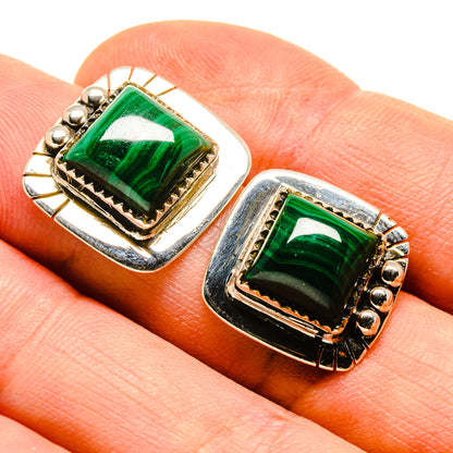 Malachite Earrings handcrafted by Ana Silver Co - EARR414140