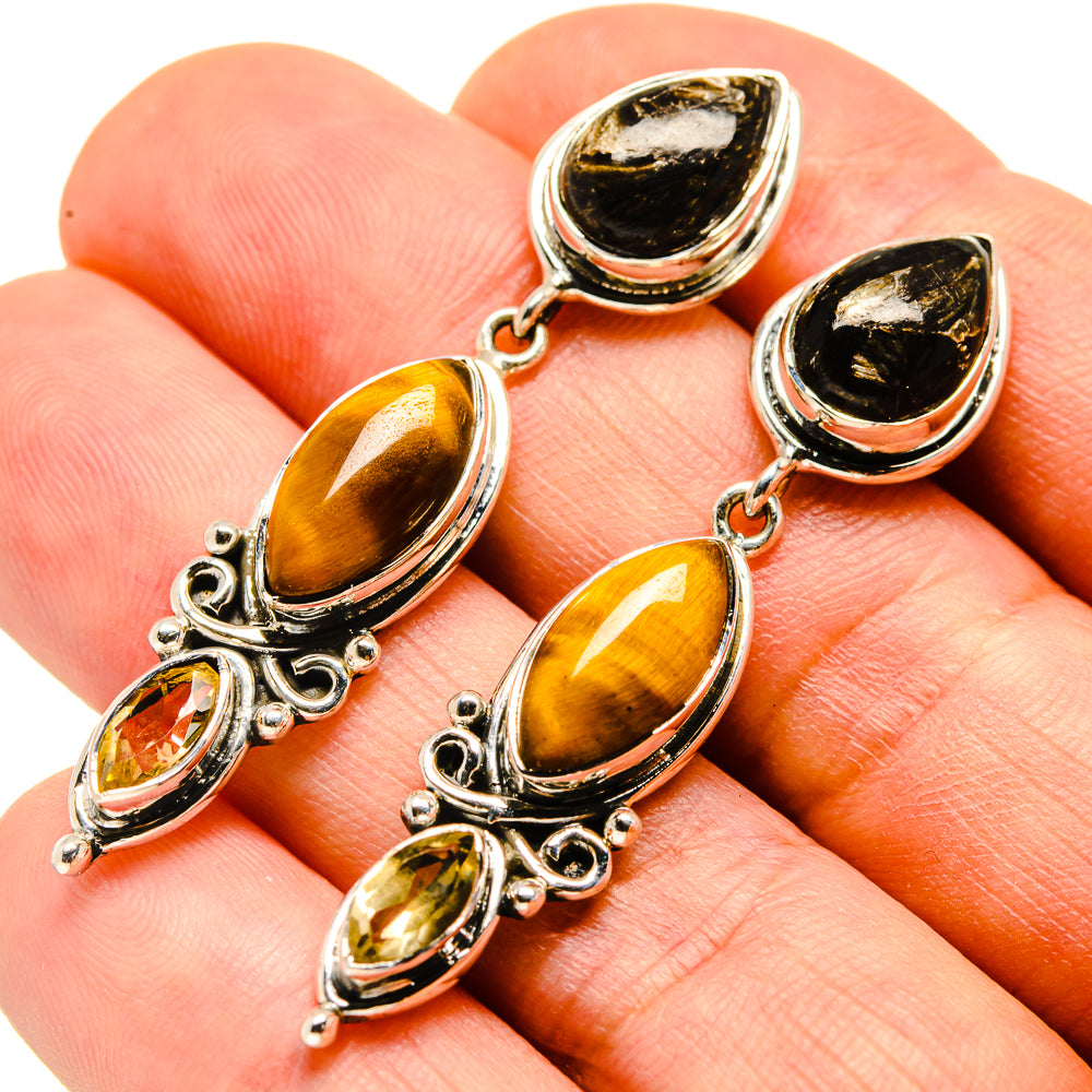 Tiger Eye Earrings handcrafted by Ana Silver Co - EARR414141