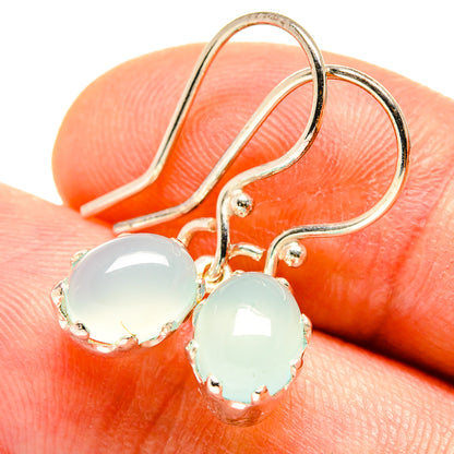 Aqua Chalcedony Earrings handcrafted by Ana Silver Co - EARR414150