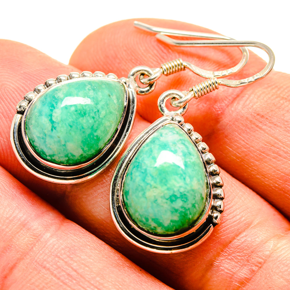 Amazonite Earrings handcrafted by Ana Silver Co - EARR414166