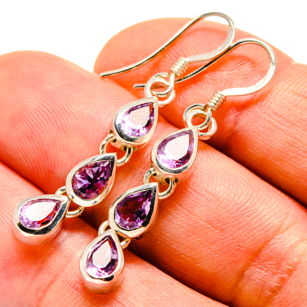 Amethyst Earrings handcrafted by Ana Silver Co - EARR414167