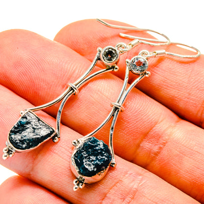 Blue Fluorite Earrings handcrafted by Ana Silver Co - EARR414177