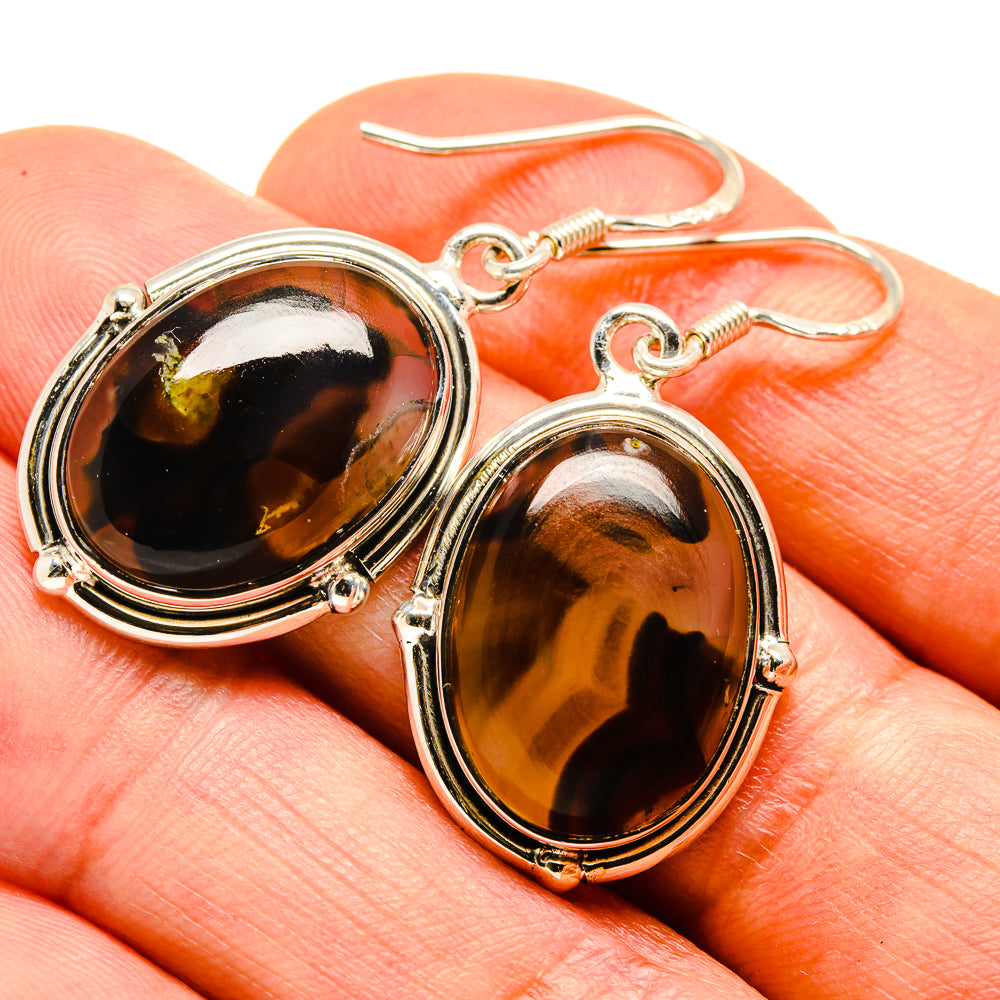 Montana Agate Earrings handcrafted by Ana Silver Co - EARR414184