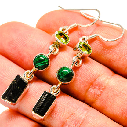 Green Tourmaline Earrings handcrafted by Ana Silver Co - EARR414188