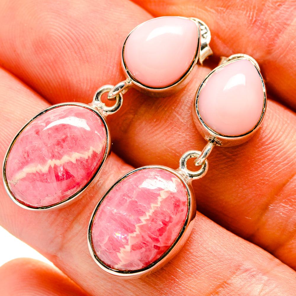 Rhodochrosite Earrings handcrafted by Ana Silver Co - EARR414197