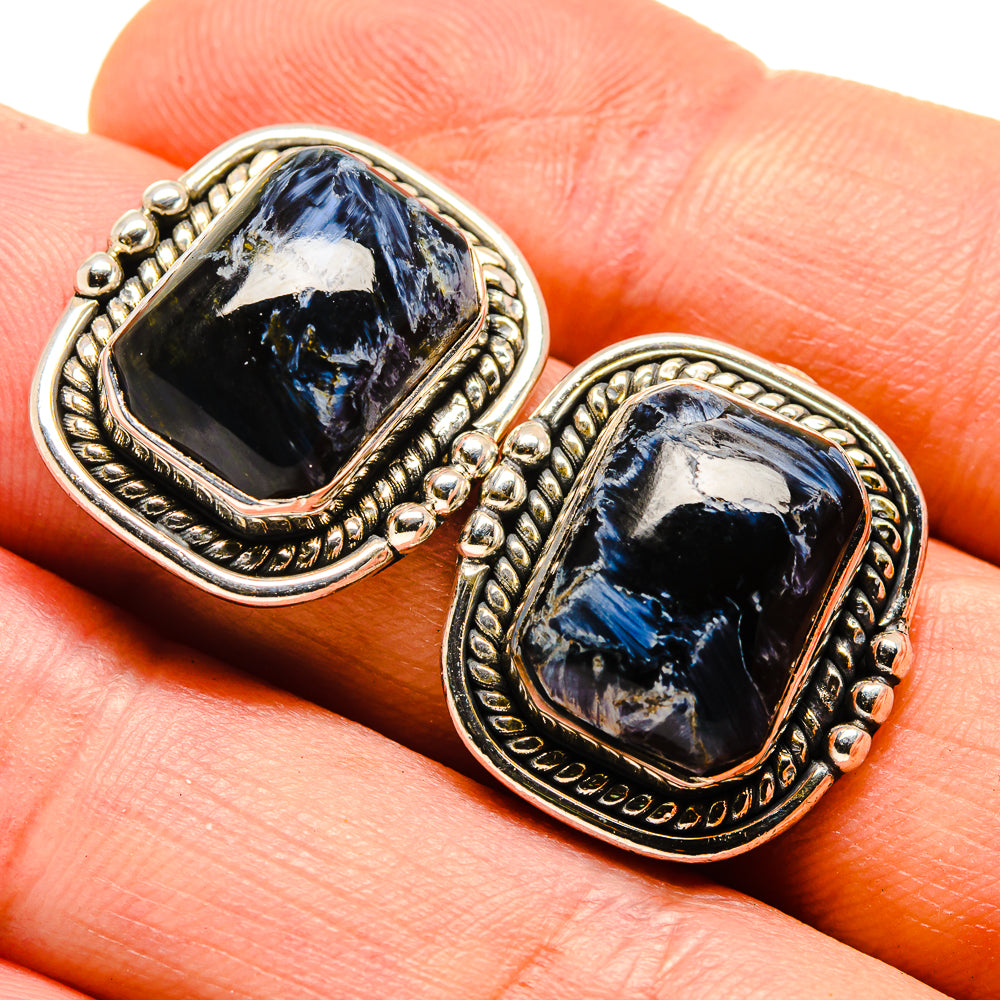 Pietersite Earrings handcrafted by Ana Silver Co - EARR414204