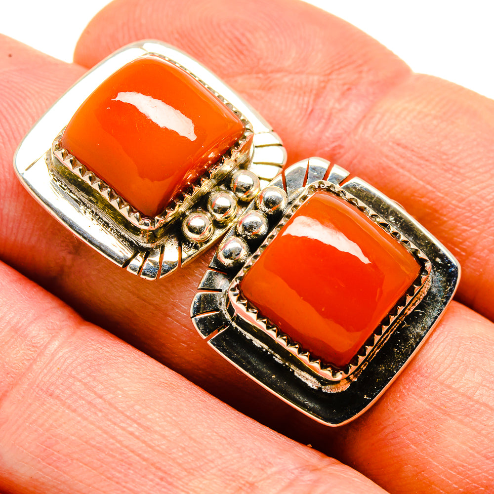 Carnelian Earrings handcrafted by Ana Silver Co - EARR414207