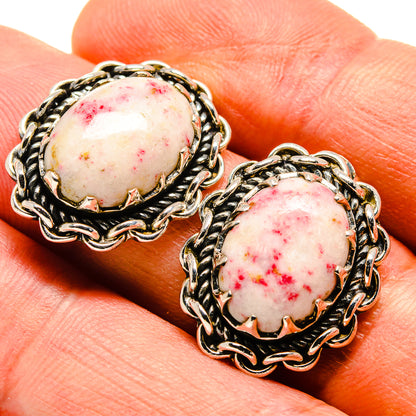 Thulite Earrings handcrafted by Ana Silver Co - EARR414209