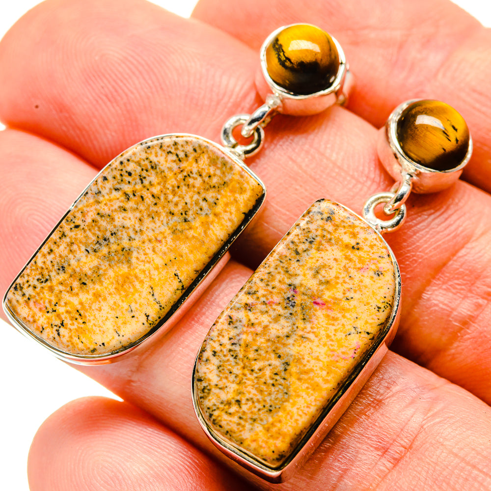 Picture Jasper Earrings handcrafted by Ana Silver Co - EARR414217
