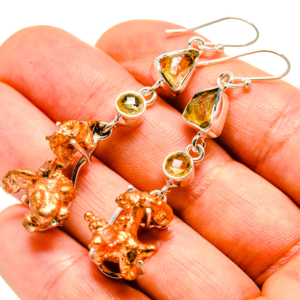 Splash Copper Earrings handcrafted by Ana Silver Co - EARR414221
