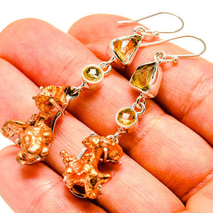 Splash Copper Earrings handcrafted by Ana Silver Co - EARR414221