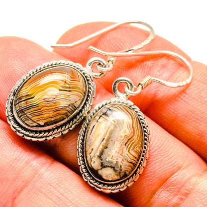 Laguna Lace Agate Earrings handcrafted by Ana Silver Co - EARR414228