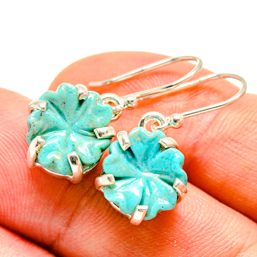 Arizona Turquoise Earrings handcrafted by Ana Silver Co - EARR414229