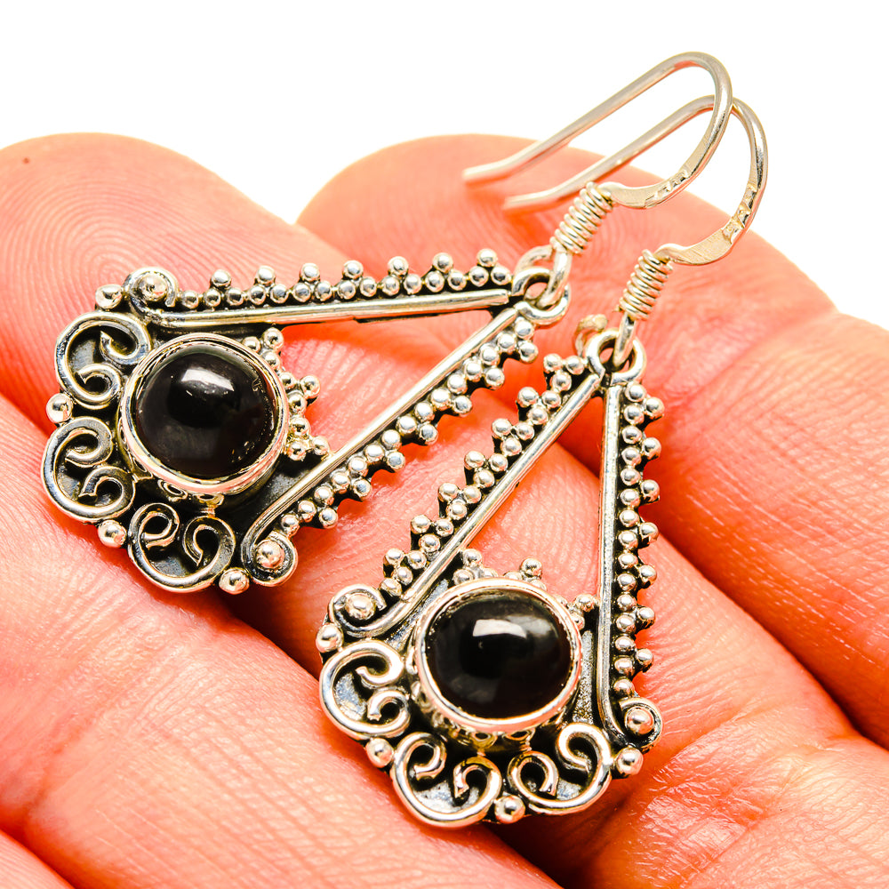 Black Onyx Earrings handcrafted by Ana Silver Co - EARR414235