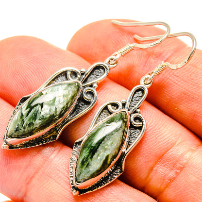 Seraphinite Earrings handcrafted by Ana Silver Co - EARR414236