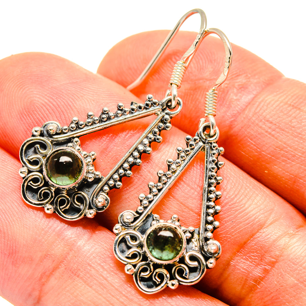 Green Tourmaline Earrings handcrafted by Ana Silver Co - EARR414241