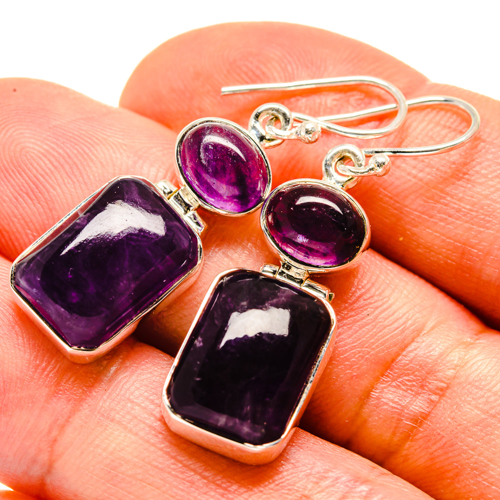 Amethyst Earrings handcrafted by Ana Silver Co - EARR414243