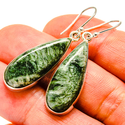 Seraphinite Earrings handcrafted by Ana Silver Co - EARR414245