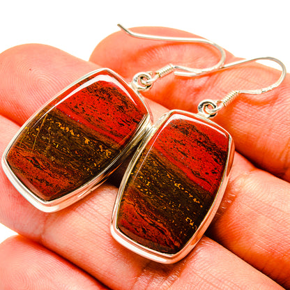 Red Jasper Earrings handcrafted by Ana Silver Co - EARR414251