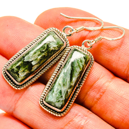 Seraphinite Earrings handcrafted by Ana Silver Co - EARR414254